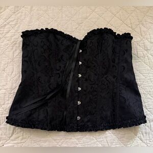 Black Brocade Corset